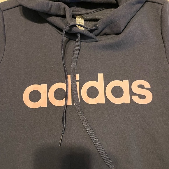 NWT- Adidas Essential Womens Linear Pull Over Hoodie Size XS - Picture 2 of 5